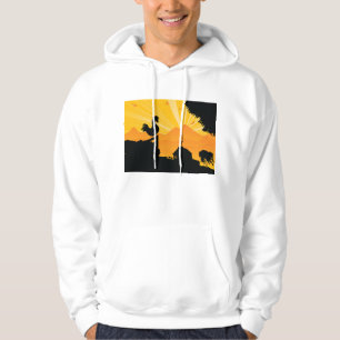 Rooster Farm Landscape Mens Hoodie