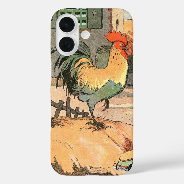 Rooster Farm Yard Illustrated Case-Mate iPhone Case (Back)