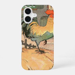 Rooster Farm Yard Illustrated iPhone 16 Case