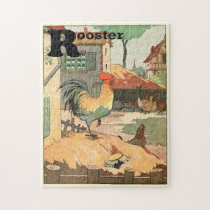 Rooster Farm Yard Jigsaw Puzzle