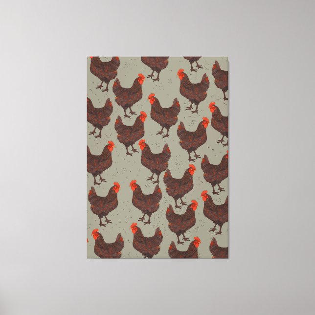 Rooster Farmyard Canvas Print (Front)
