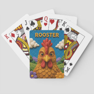 Rooster Farmyard Hill Modern KlayKoo Playing Cards