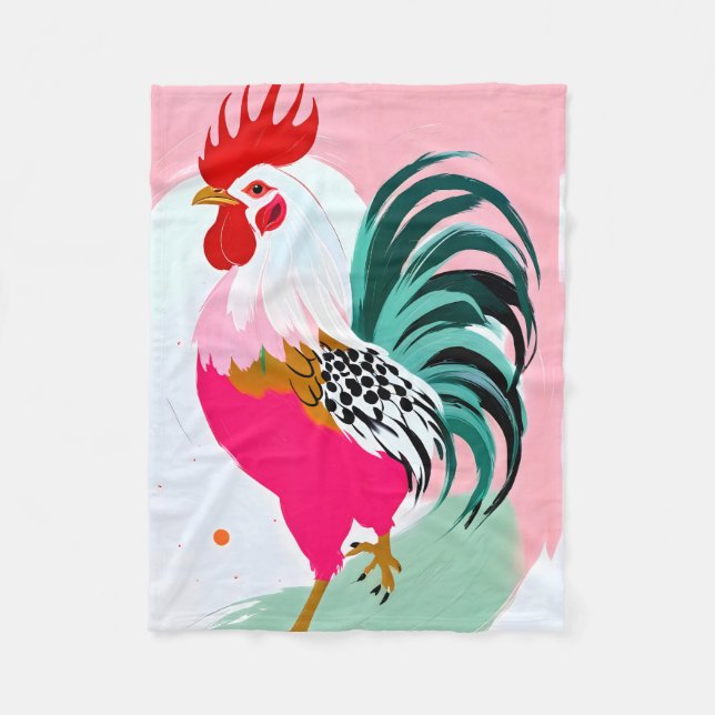 Rooster Fleece Blanket (Front)