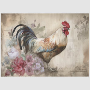 Rooster four tissue paper