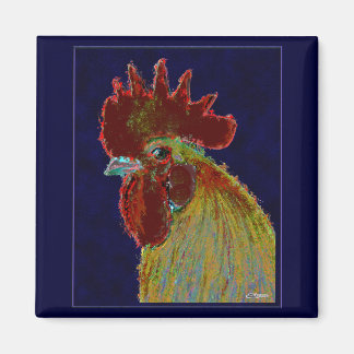 Rooster:  Freestyle Head Magnet