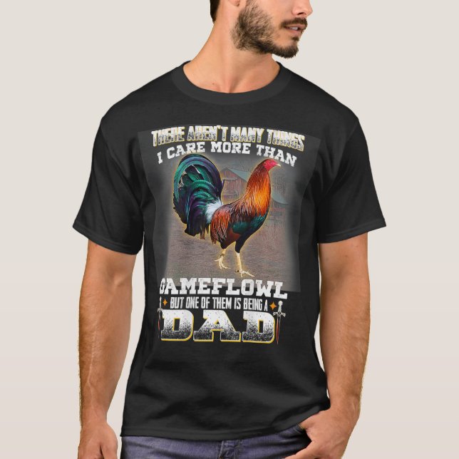 Rooster Gamefowl Dad T-Shirt (Front)