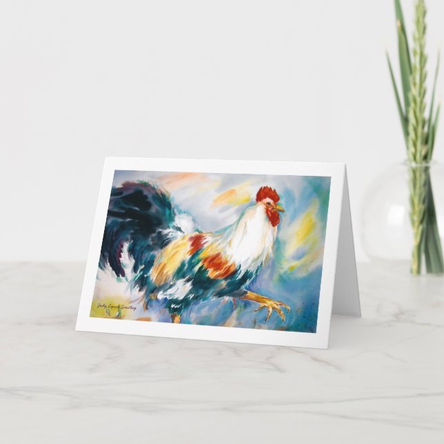 Rooster Greeting Card (Front)