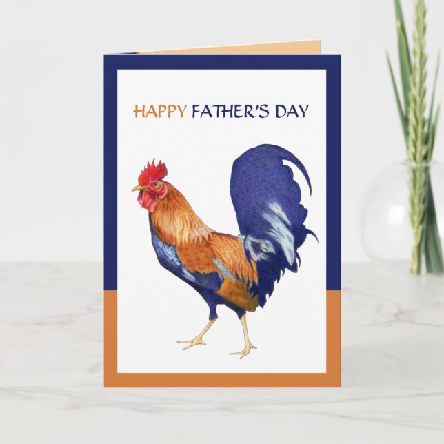 Rooster Happy Father's Day Card (Front)