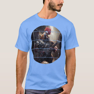 Rooster Heavy Metal Illustration T-Shirt