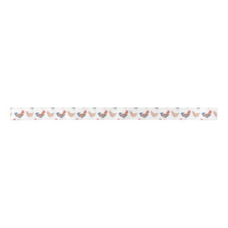 Rooster & Hen Satin Ribbon