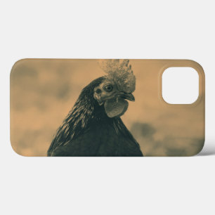 Rooster in Sepia iPhone 13 Case