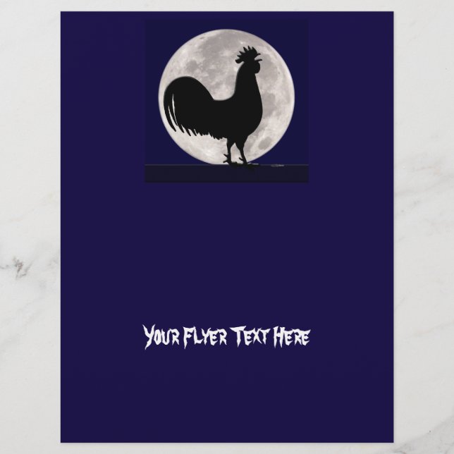 Rooster in the Moonlight Flyer (Front)