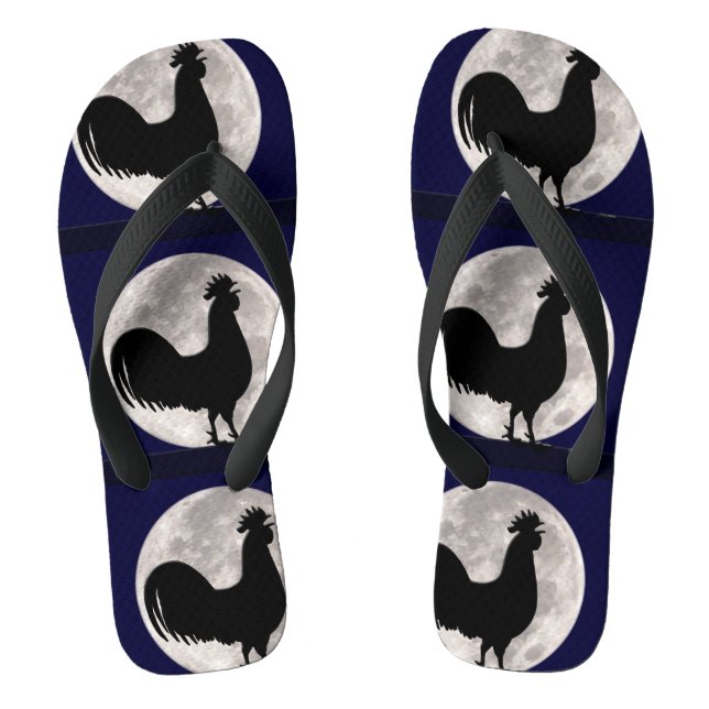 Rooster in the Moonlight Jandals (Footbed)