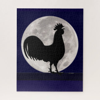 Rooster in the Moonlight Jigsaw Puzzle