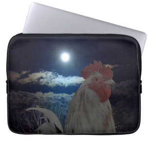 Rooster In The Moonlight, Laptop Sleeve