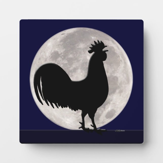Rooster in the Moonlight Plaque (Front)