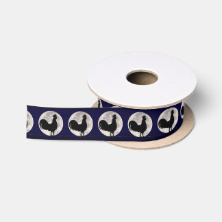 Rooster in the Moonlight Satin Ribbon