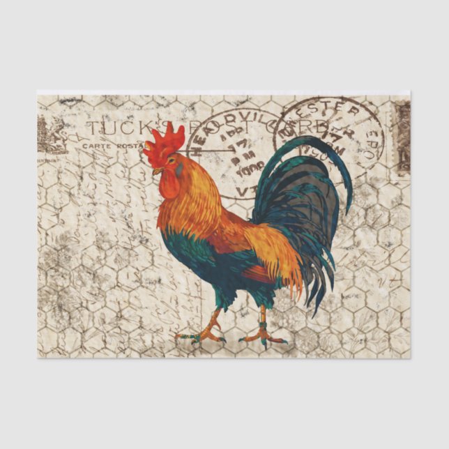 Rooster Mail Tissue Paper (Front)