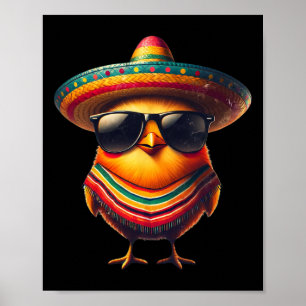 Rooster Mexican Cinco De Mayo Chicken Lover Funny Poster