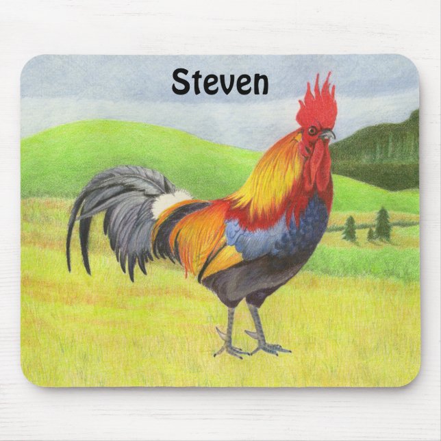 Rooster Mouse Pad (Front)
