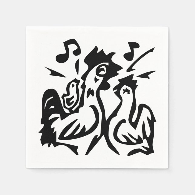 Rooster  napkin (Front)