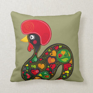 Rooster of Barcelos Nr02 - Galo de Barcelos Cushion