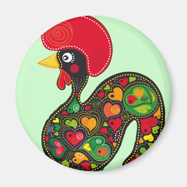 Rooster of Barcelos Nr02 - Galo de Barcelos Magnet (Front)