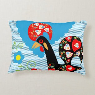 Rooster of Portugal Decorative Cushion
