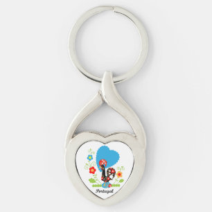 Rooster of Portugal Key Ring