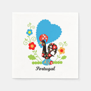Rooster of Portugal Napkin