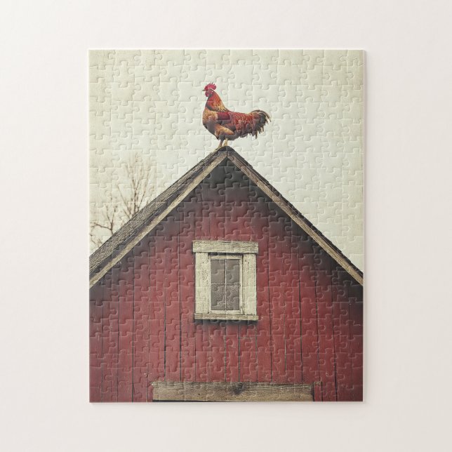 Rooster on the Roof Jigsaw Puzzle (Vertical)