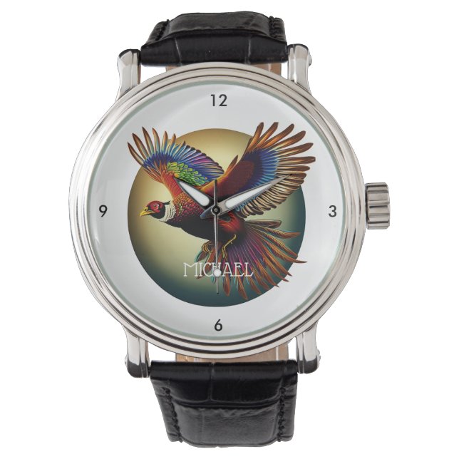 Rooster Pheasant  Flying Watch (Front)