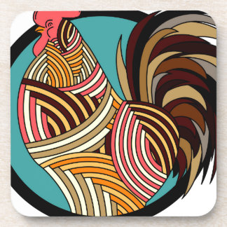 rooster poultry animal farm coaster
