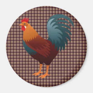 ROOSTER REALISTIC CARTOON MAGNET