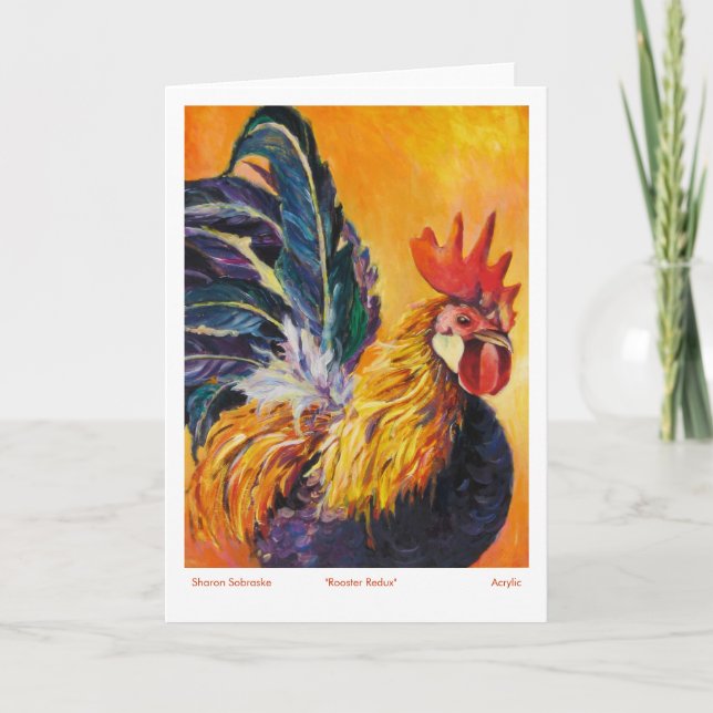 Rooster Redux Notecard — Blank (Front)