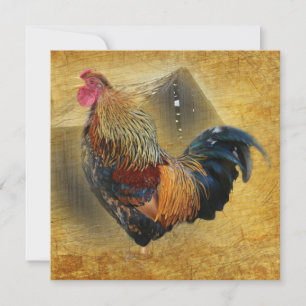 Rooster Rustic Barn Thank You Card