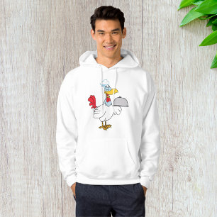 Rooster Serving Food Hoodie