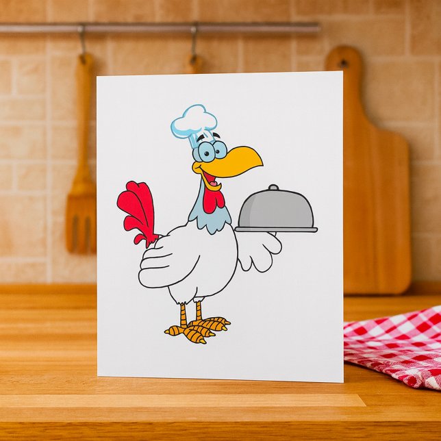 Rooster Serving Food Invitation (Creator Uploaded)