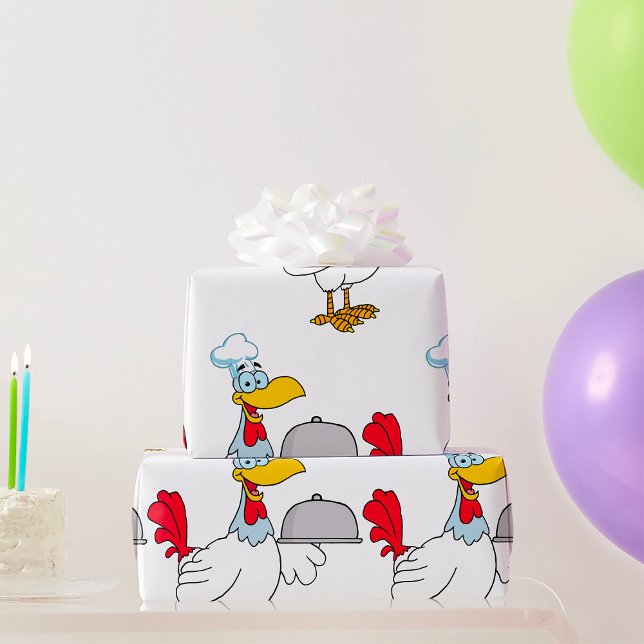 Rooster Serving Food Wrapping Paper (Creator Uploaded)