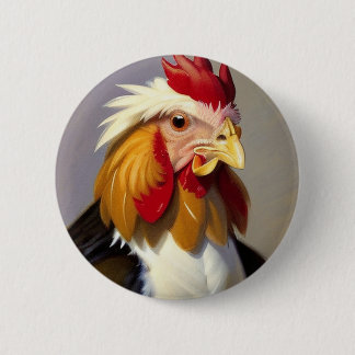 Rooster Shooster 6 Cm Round Badge