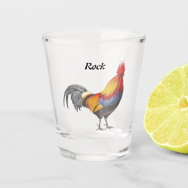 Rooster Shot Glass (Front)