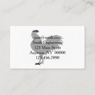 Rooster  silhouette  - Choose background color Business Card