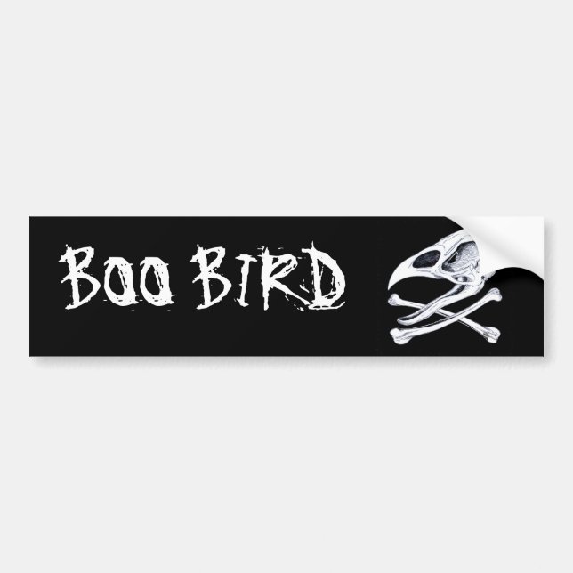 Rooster Skull and Crossbones Bumper Sticker (Front)