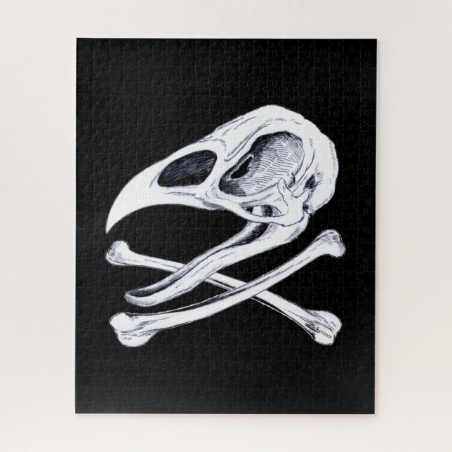 Rooster Skull and Crossbones Jigsaw Puzzle (Vertical)