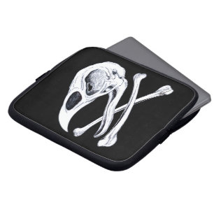 Rooster Skull and Crossbones Laptop Sleeve