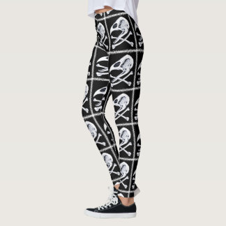 Rooster Skull and Crossbones Leggings