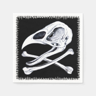 Rooster Skull and Crossbones Napkin