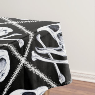 Rooster Skull and Crossbones Tablecloth