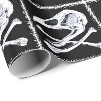 Rooster Skull and Crossbones Wrapping Paper