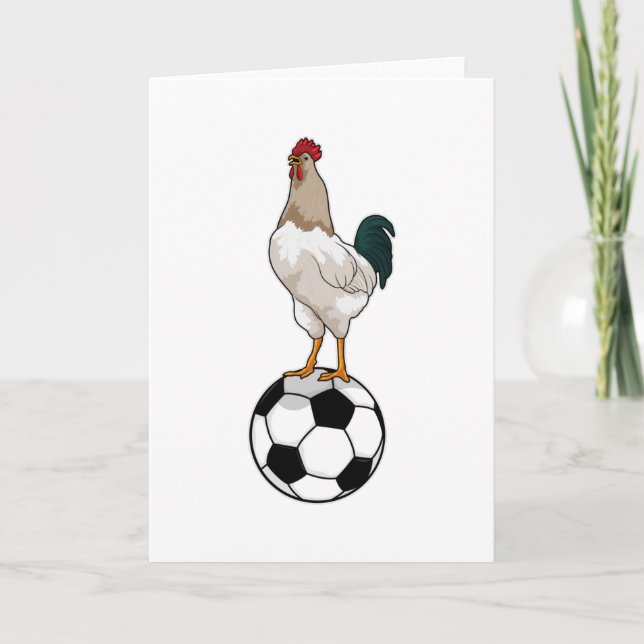 Rooster Soccer player Soccer Card (Front)